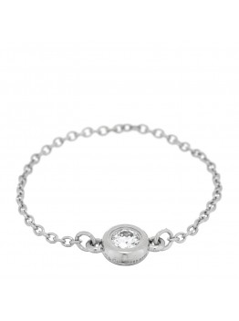 Platinum Diamond Elsa Peretti Diamonds by the Yard Chain Ring 51 5.75