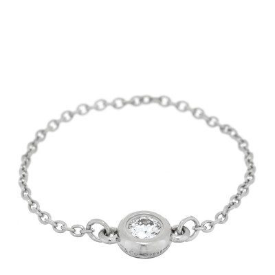 Platinum Diamond Elsa Peretti Diamonds by the Yard Chain Ring 51 5.75