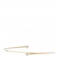 18K Yellow Gold Diamond Hoop Single Row Bangle Bracelet