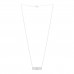 18K White Gold Diamond Tiffany T Two Open Horizontal Bar Pendant