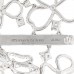 Platinum Diamond Wide Paper Flowers Bracelet