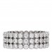 Platinum Diamond Jazz Three-Row Band Ring 51 5.75