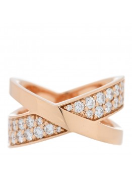18K Rose Gold Diamond Atlas X Wide Ring 46 3.75