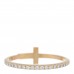 18K Yellow Gold Diamond T Wire Pave Ring 47 4