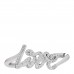 18K White Gold Diamond Paloma's Graffiti Love Ring 53 6.5
