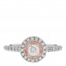 Platinum 18K Rose Gold Pink Diamond Soleste Engagement Ring 49 4.75