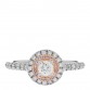 Platinum 18K Rose Gold Pink Diamond Soleste Engagement Ring 49 4.75