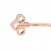18K Rose Gold Diamond Fleur De Lis Wire Bracelet