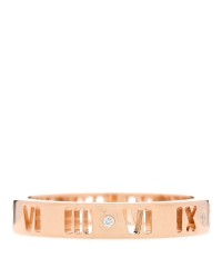 18K Rose Gold Diamond Atlas Pierced Ring 54 6.75