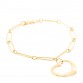 18K Yellow Gold Elsa Peretti Open Heart Link Bracelet