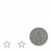 Platinum Diamond Star Earrings