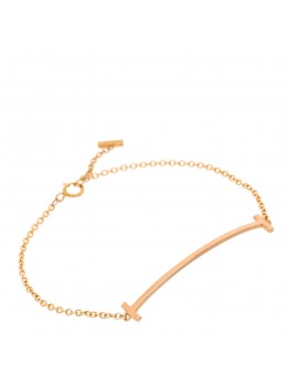 18K Rose Gold T Smile Bracelet
