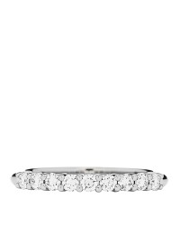 Platinum Diamond .27ctw 2.2mm Half Circle Forever Band Ring 49 5