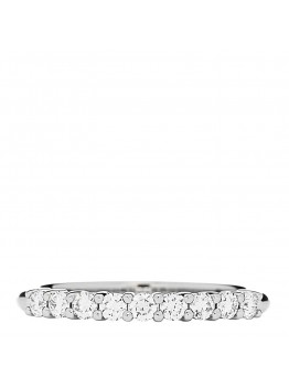 Platinum Diamond .27ctw 2.2mm Half Circle Forever Band Ring 49 5