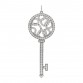 Platinum Diamond Bubbles Key Pendant