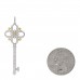 Platinum 18K Yellow Gold Yellow Diamond Victoria Key Pendant