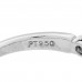 Platinum Diamond 3mm Embrace Half Circle Band Ring 54 7