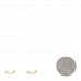 18K Rose Gold T Smile Stud Earrings