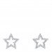 Platinum Diamond Star Earrings