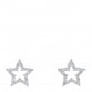 Platinum Diamond Star Earrings