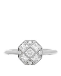 Platinum Diamond Mosaic Ring 52 6