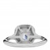 Platinum Diamond .71ct Soleste Cushion Cut Double Halo Engagement Ring 48 4.5