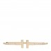 18K Yellow Gold Diamond T Wire Pave Bracelet