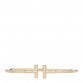 18K Yellow Gold Diamond T Wire Pave Bracelet