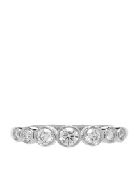 Platinum Diamond Jazz Graduated Band Ring 49 5