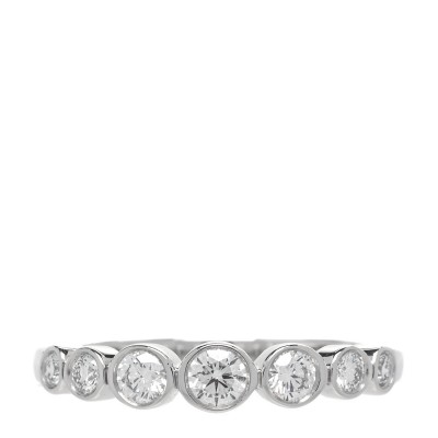 Platinum Diamond Jazz Graduated Band Ring 49 5