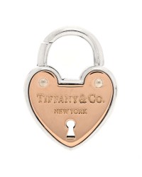 18K Rose Gold Sterling Silver Lock Heart Charm