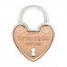 18K Rose Gold Sterling Silver Lock Heart Charm