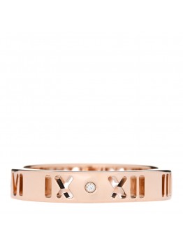 18K Rose Gold Diamond Atlas Pierced Ring 50 5.25