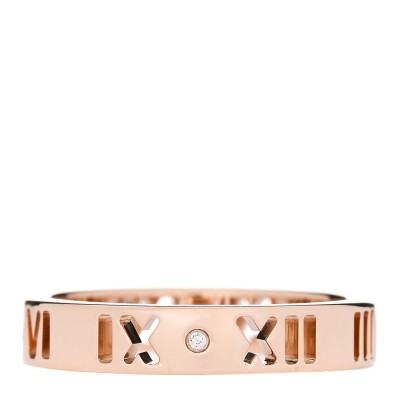 18K Rose Gold Diamond Atlas Pierced Ring 50 5.25