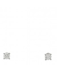 Platinum Diamond .25ctw Solitaire Earrings