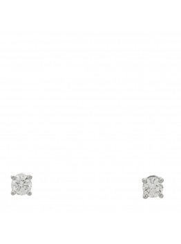 Platinum Diamond .25ctw Solitaire Earrings