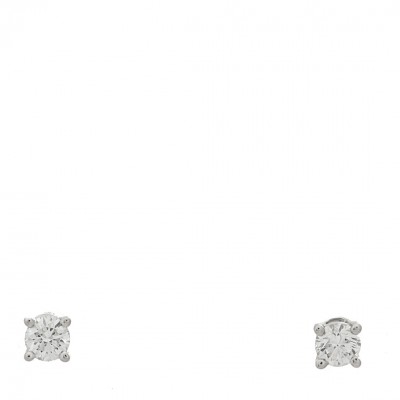 Platinum Diamond .25ctw Solitaire Earrings