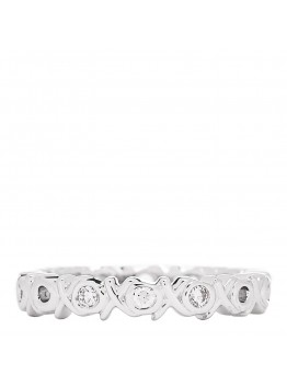 18K White Gold Diamond Paloma Picasso Graffiti Narrow Love and Kisses Ring 47 4