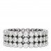 Platinum Diamond Jazz Three-Row Band Ring 49 4.75