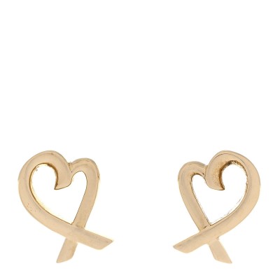 18K Yellow Gold Mini Paloma Picasso Loving Heart Earrings