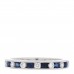 Platinum Diamond Blue Sapphire Eternity Band Ring 54 6.75