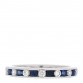 Platinum Diamond Blue Sapphire Eternity Band Ring 54 6.75