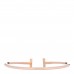 18K Rose Gold Diamond T Wire Bracelet