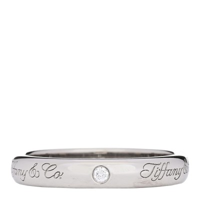 Platinum Diamond 3mm Notes Ring 48 4.5