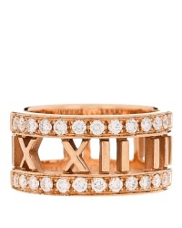18K Rose Gold Diamond Wide Atlas Open Ring 49 4.75