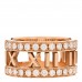 18K Rose Gold Diamond Wide Atlas Open Ring 49 4.75