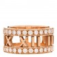 18K Rose Gold Diamond Wide Atlas Open Ring 49 4.75