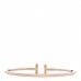 18K Rose Gold Diamond T Wire Bracelet