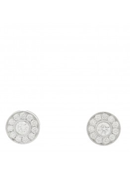Platinum Diamond .53ctw Large Circlet Earrings