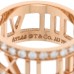 18K Rose Gold Diamond Wide Atlas Open Ring 48 4.5